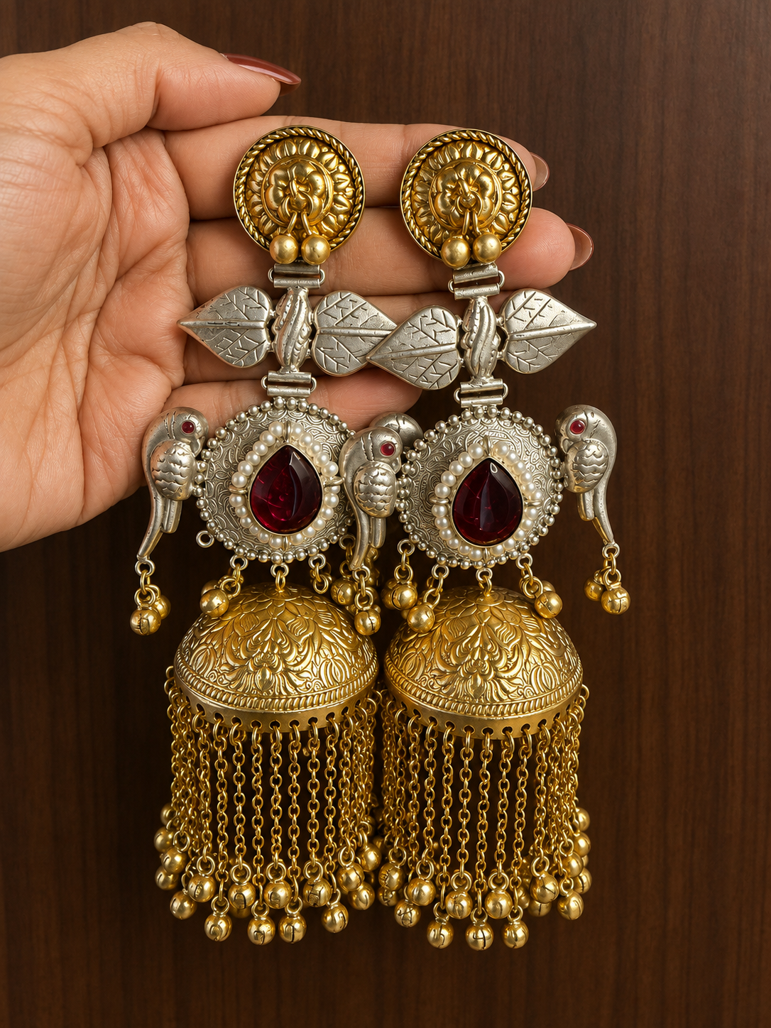 Grand Gulnaar Kashmiri Earrings