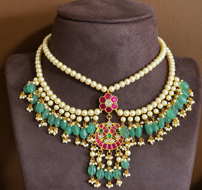 Mouktika Kanthi – Original Jadau Kundan Necklace Set