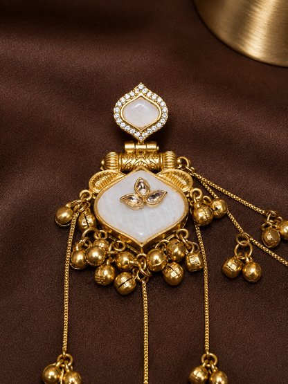 Mrunal Kashmiri Earrings with Ear Chain