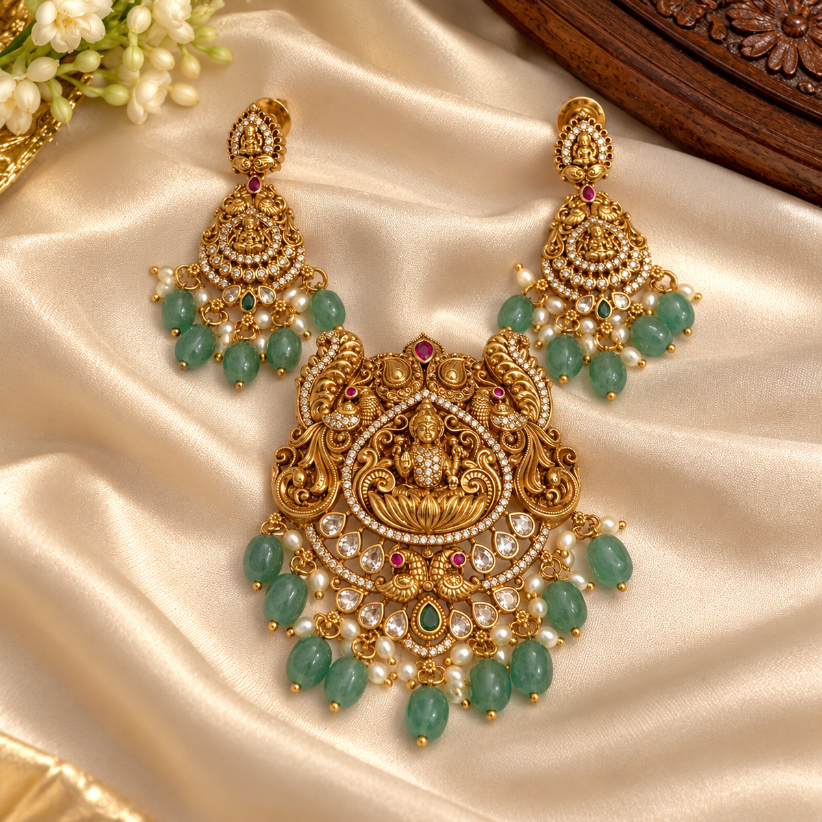 Dvishri Kashika – Statement Convertible Two-Layer Coin Necklace Set