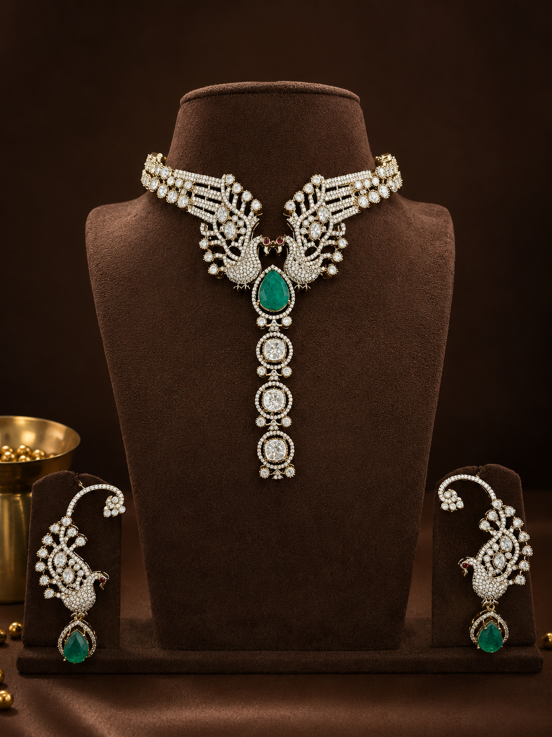 Samrajika – Peacock Heritage Necklace Set