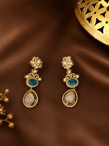 Rajvanshi – Pearl Cabochon Heritage Necklace Set