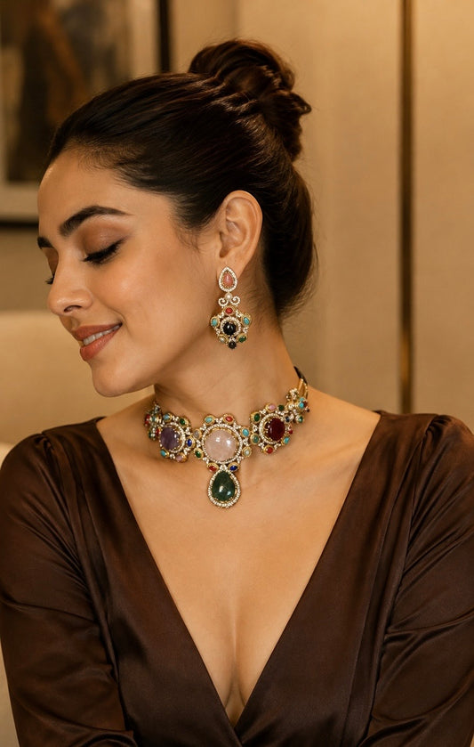 Navrika – Multigem Heritage Choker Set