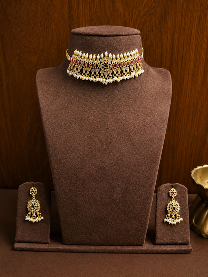 Mouktika Kanti – Pearl Jadau Kundan Choker Set