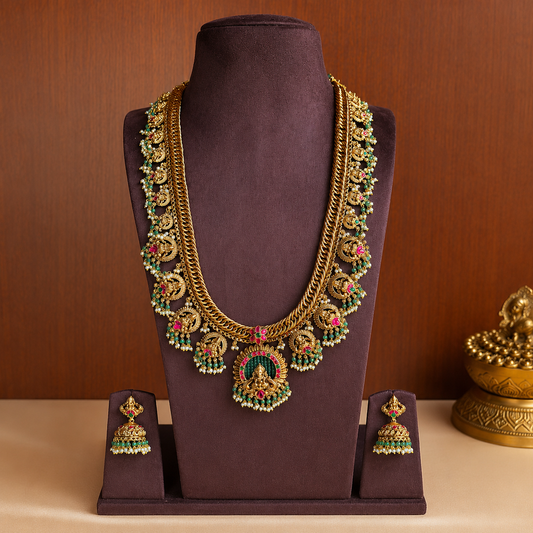 Sri Mahalakshmi Gutta Pusalu – Original Jadau Kundan Long Haaram.