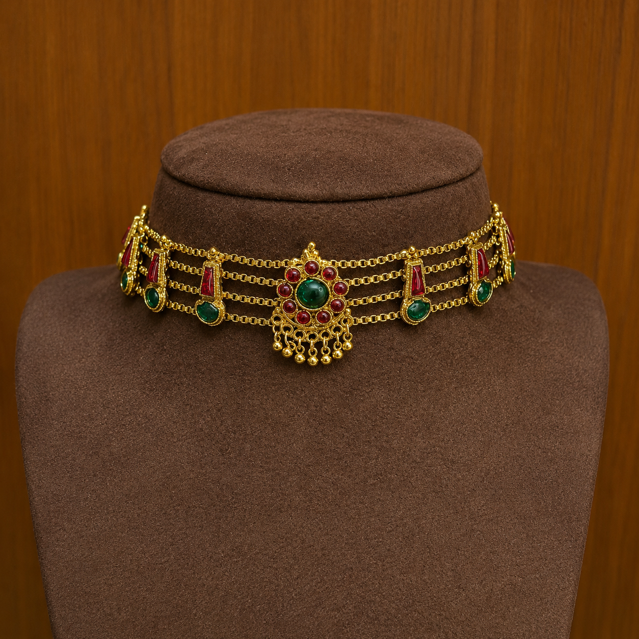 Rathna Kanti - Temple Kemp Choker Set.