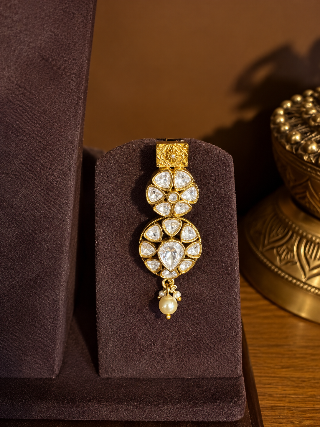 Maha Lavanya – Moissanite Mango Motif Necklace Set