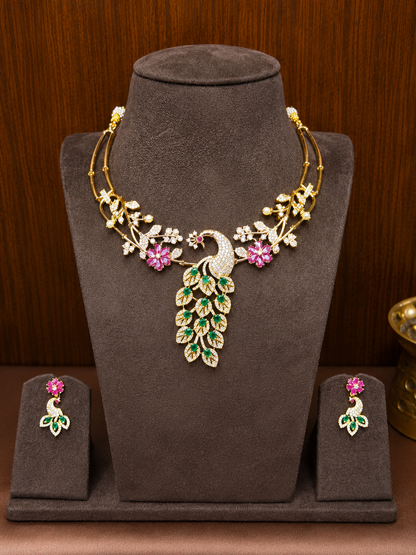 Blooming Mayura Heritage Necklace Set.