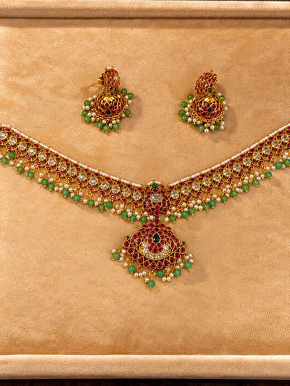 Tarangini Trimaya – Premium Kemp & Kundan Three-Way Convertible Choker