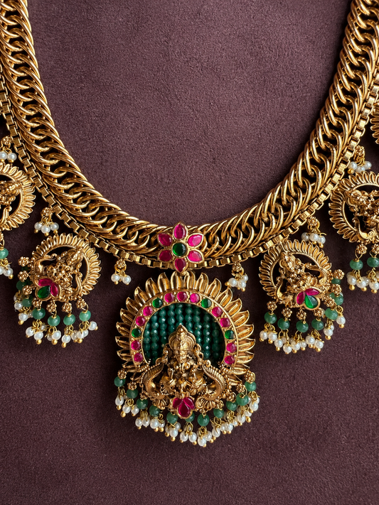 Sri Mahalakshmi Gutta Pusalu – Original Jadau Kundan Long Haaram.