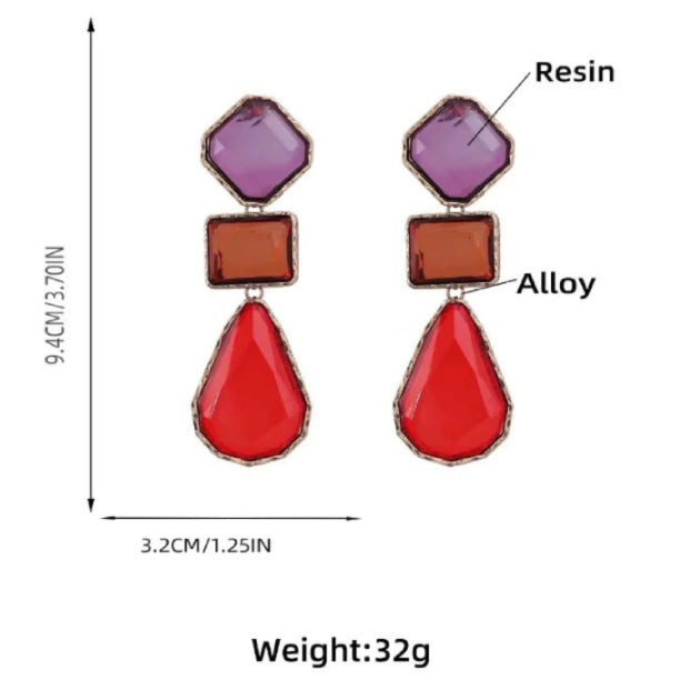 Abstract Resin Earrings