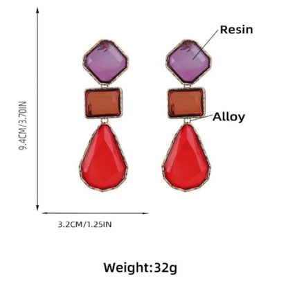 Abstract Resin Earrings
