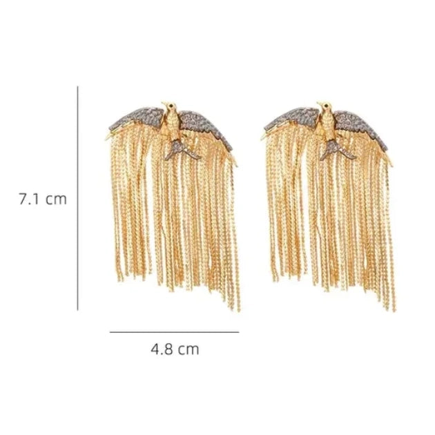 Alara - Wings of Freedom Tassel Earrings
