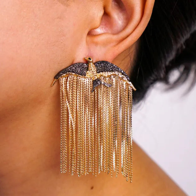 Alara - Wings of Freedom Tassel Earrings
