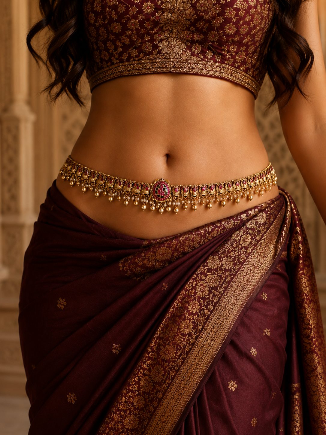 Annakili Vadanam - Original Jadau Kundan Waist Chain