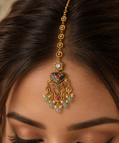Annakili Jadau Kundan Maang Tikka