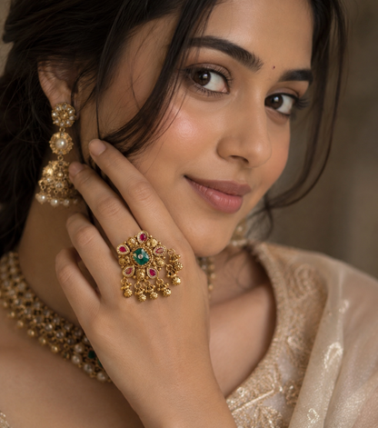 Ratnavalli Jadau Kundan Ring