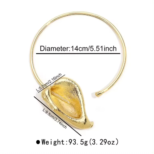 Gold Plated Luxe Anthurim Necklet