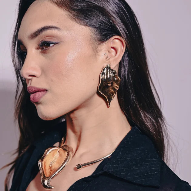 Gold Plated Luxe Anthurim Necklet