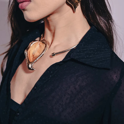 Gold Plated Luxe Anthurim Necklet