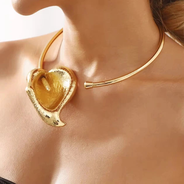 Gold Plated Luxe Anthurim Necklet