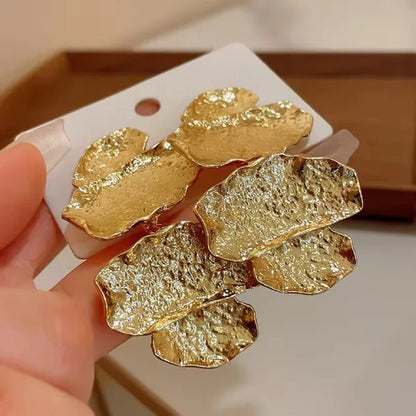 Gold Plated Abstract Artistry Drop Earrings