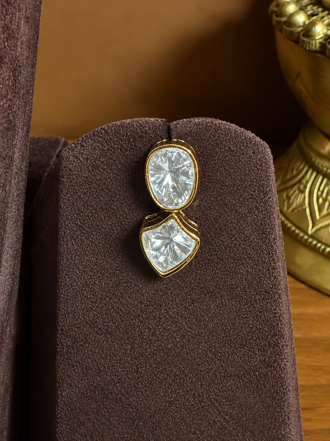 Samaira – Geometric Indo-Western Moissanite Necklace Set