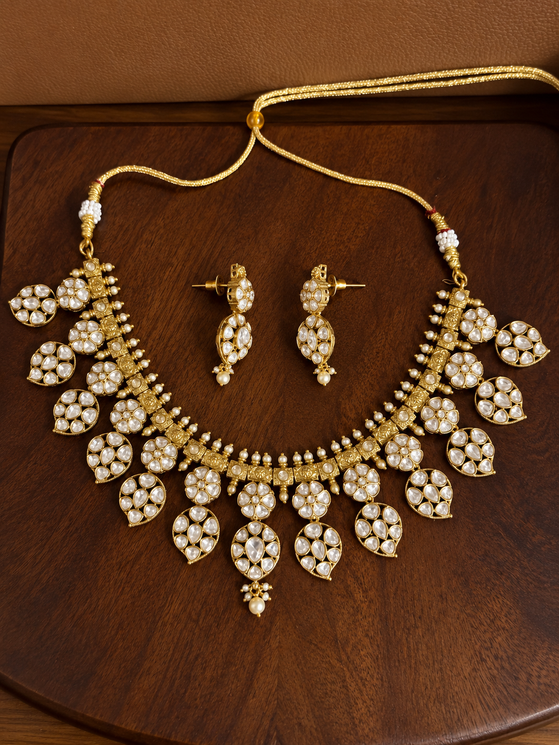 Maha Lavanya – Moissanite Mango Motif Necklace Set