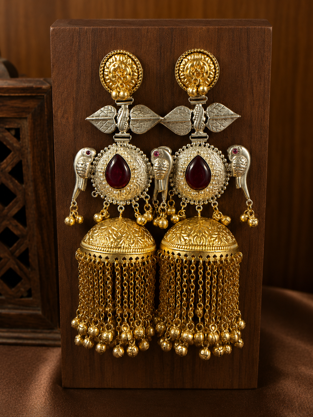 Grand Gulnaar Kashmiri Earrings