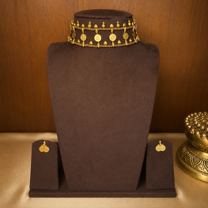 Shree Kashika – Lakshmi Coin Temple Choker Set.