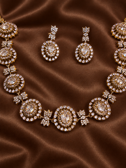 Chandrika – White Zircon Choker Necklace
