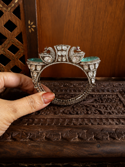 Mayurika Crown Emerald Statement Cuff