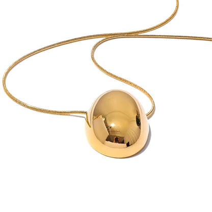 Luna Oval Charm with Chain