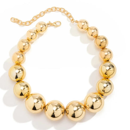 Statement Golden Globe Necklace