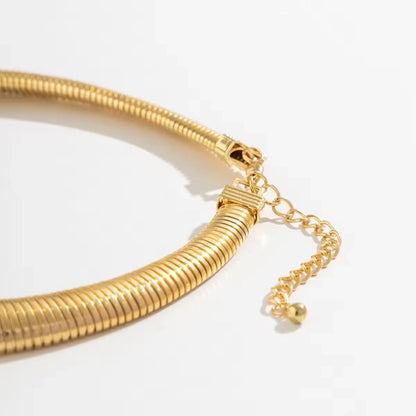 Bold Gold Plated Thick Chunky Necklace