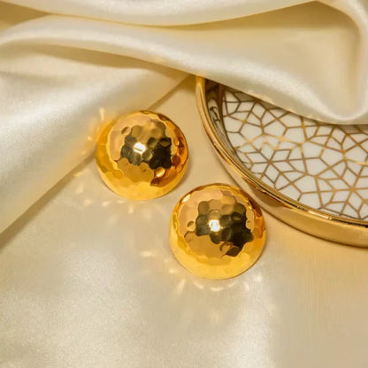 Aura Hammered Hemisphere Studs