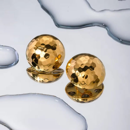 Aura Hammered Hemisphere Studs