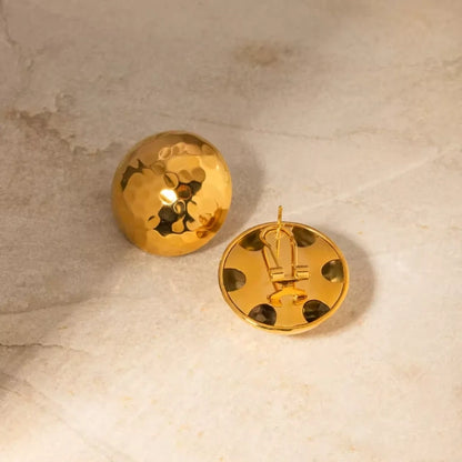 Aura Hammered Hemisphere Studs