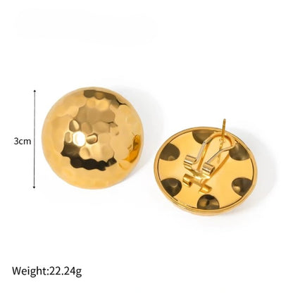 Aura Hammered Hemisphere Studs