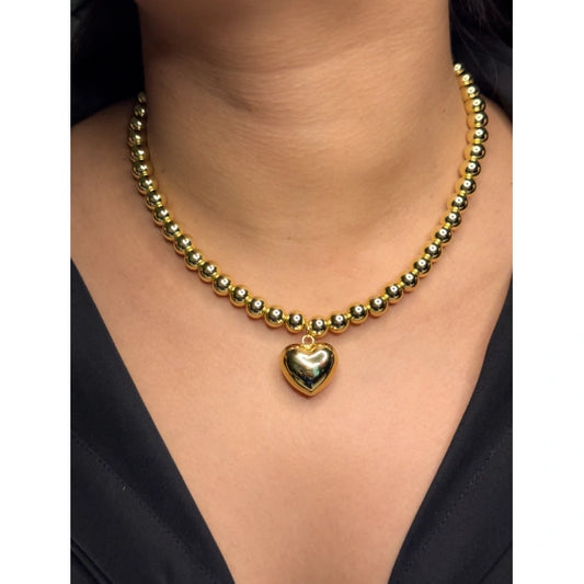Brass Beads Love Charm Necklace