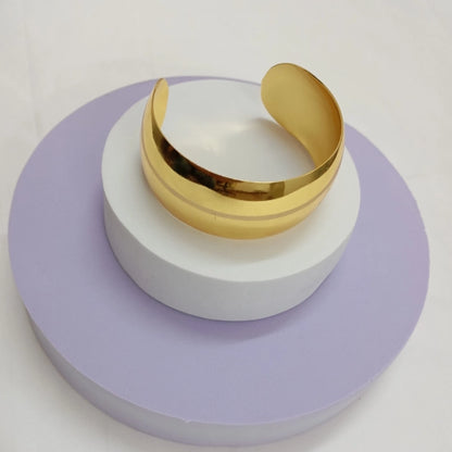 Eterna Aureum Brass Cuff - 18k Gold Plated
