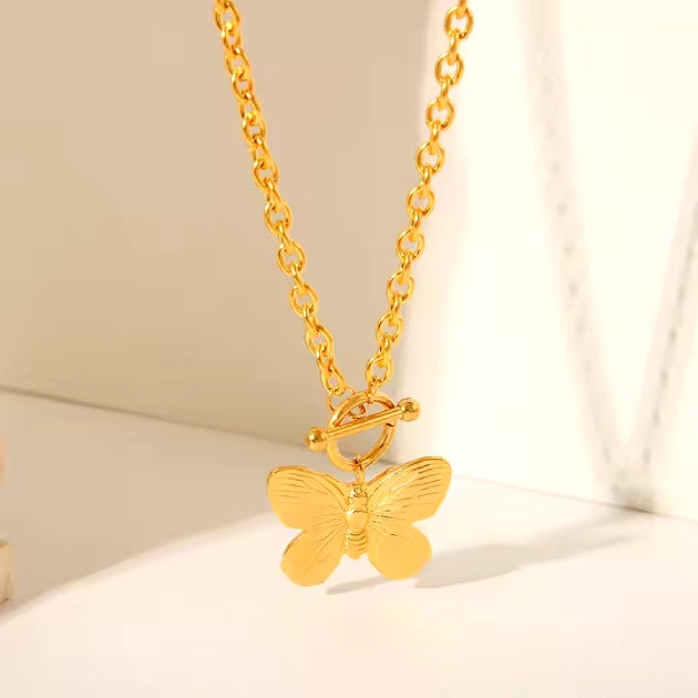 Butterfly Pendant with Chain