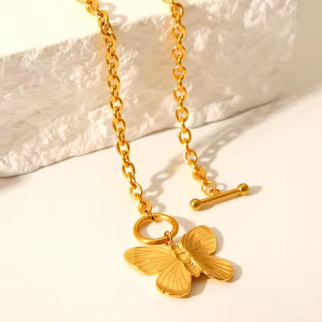 Butterfly Pendant with Chain