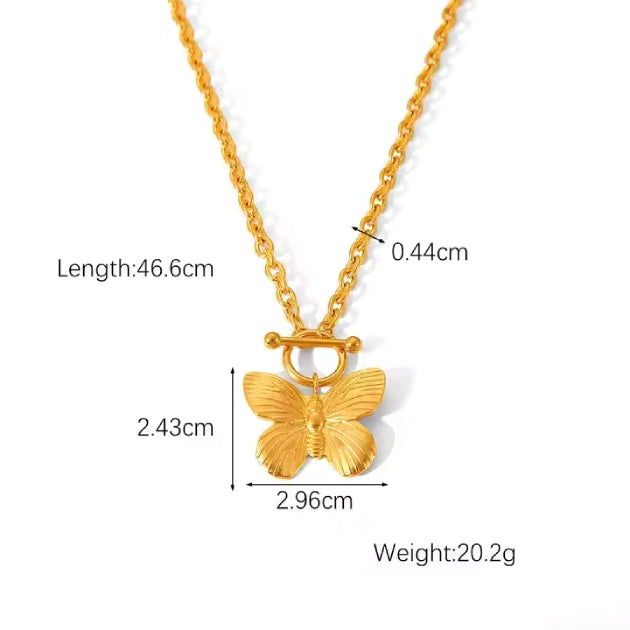 Butterfly Pendant with Chain