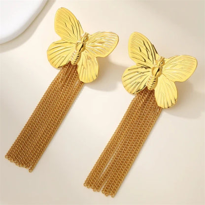 Butterfly Tassel Earrings