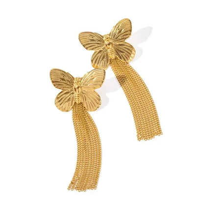 Butterfly Tassel Earrings