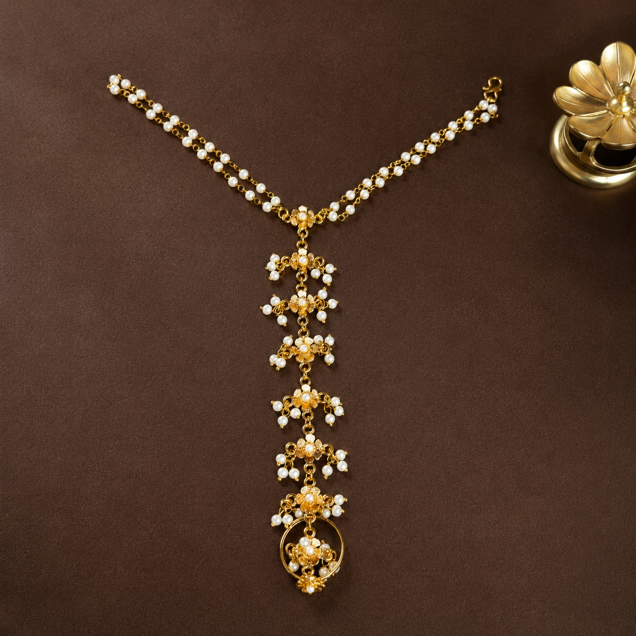 Hansika Haathphool – Pearl Heritage Hand Harness.
