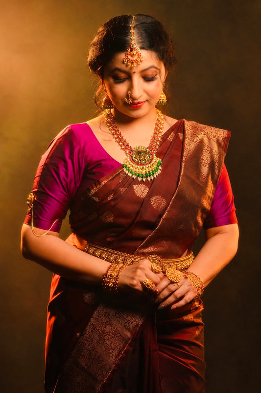 Krishna Kili Kantika - Statement Jadau kundan Necklace