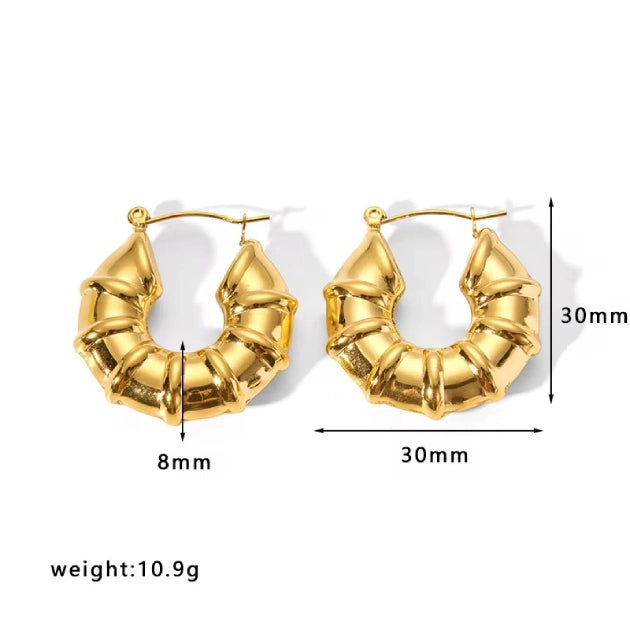 Croissant Gold Hoops
