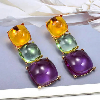 Colorful Trio Square Drops